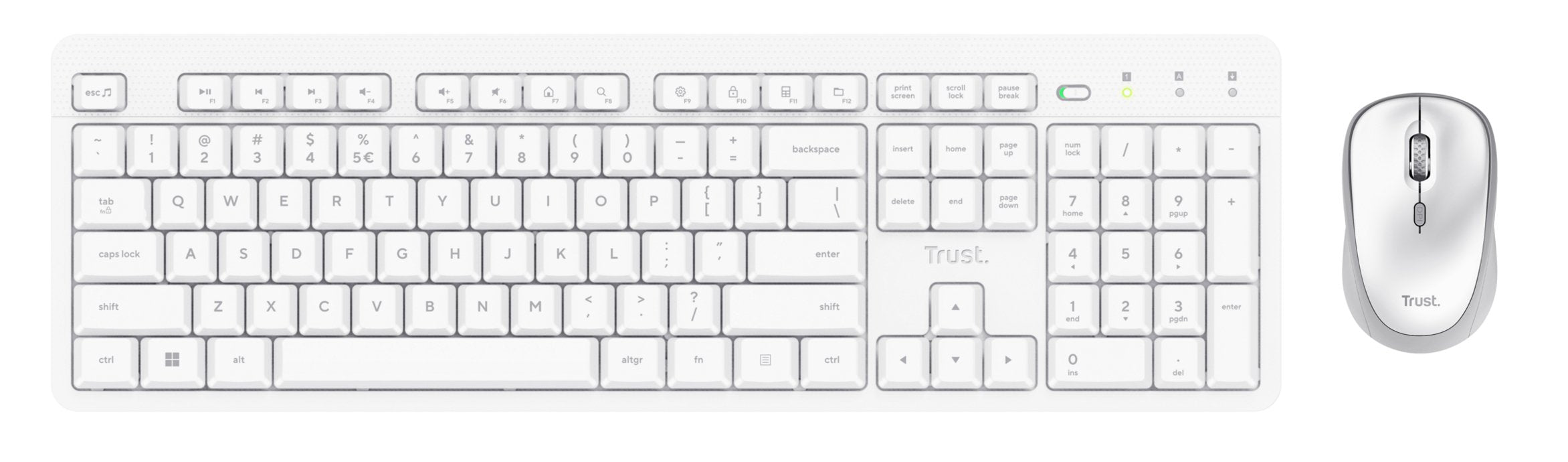 EAN 8713439254655 - Trust Ody II teclado Ratón incluido Hogar / Oficina RF inalámbrico QWERTY Inglés de EE. UU. Blanco imagen 4