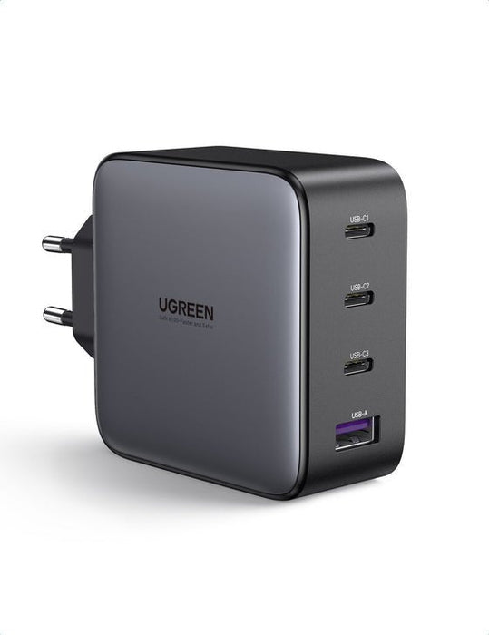 Ugreen Usb-A+3xusb-C 100w Gan Tech Cargador Rápido De Pared Ue Negro