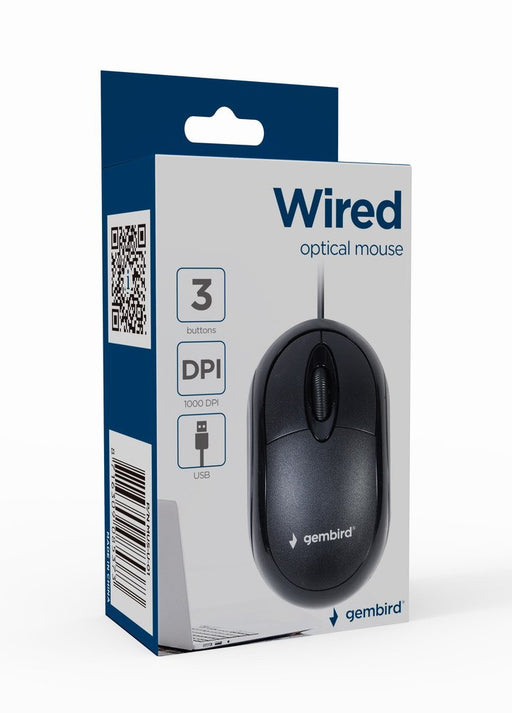 EAN 8716309085373 - Gembird MUS-U-01 ratón Ambidextro USB tipo A Óptico 1000 DPI imagen 1