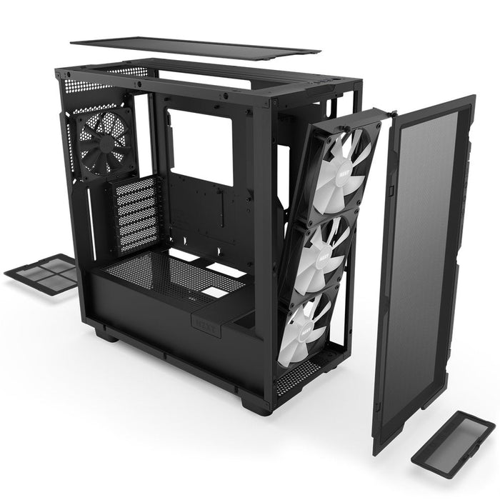 Caja Pc Nzxt H7 Flow Rgb Black - Midi Atx Cm-H71fb-R1