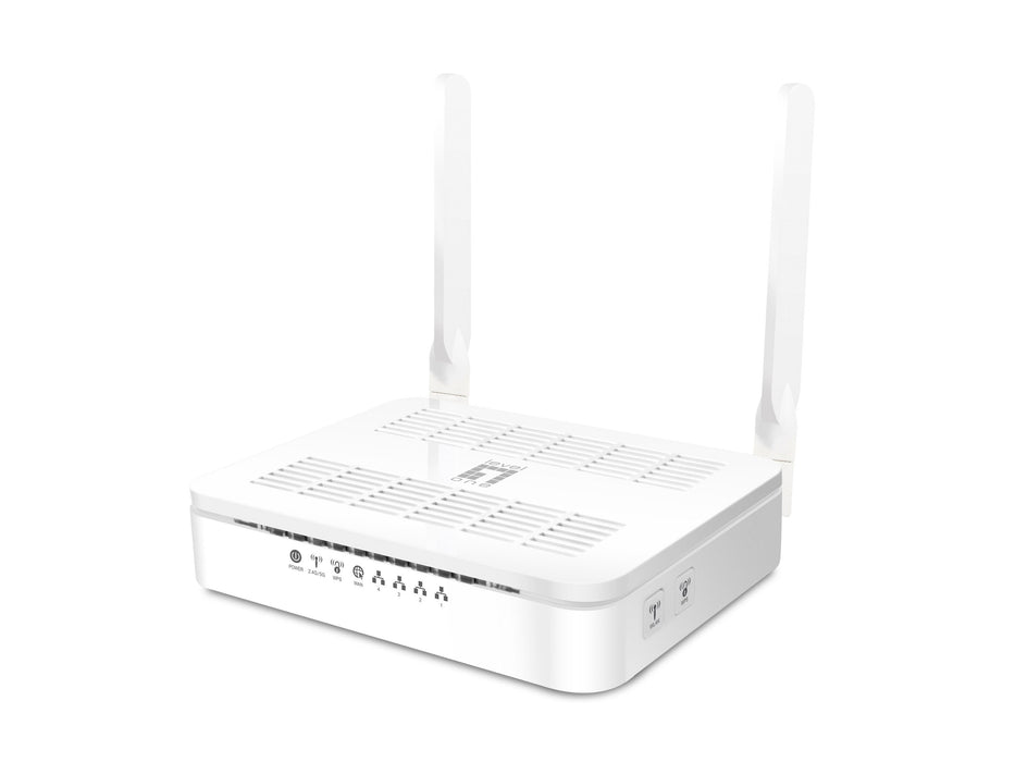 Level One Router Wifi Dualband Ac1200  300mb En 2,4ghz Y 867mb En 5ghz 4p Giga  2 Antenas Fijas Wps