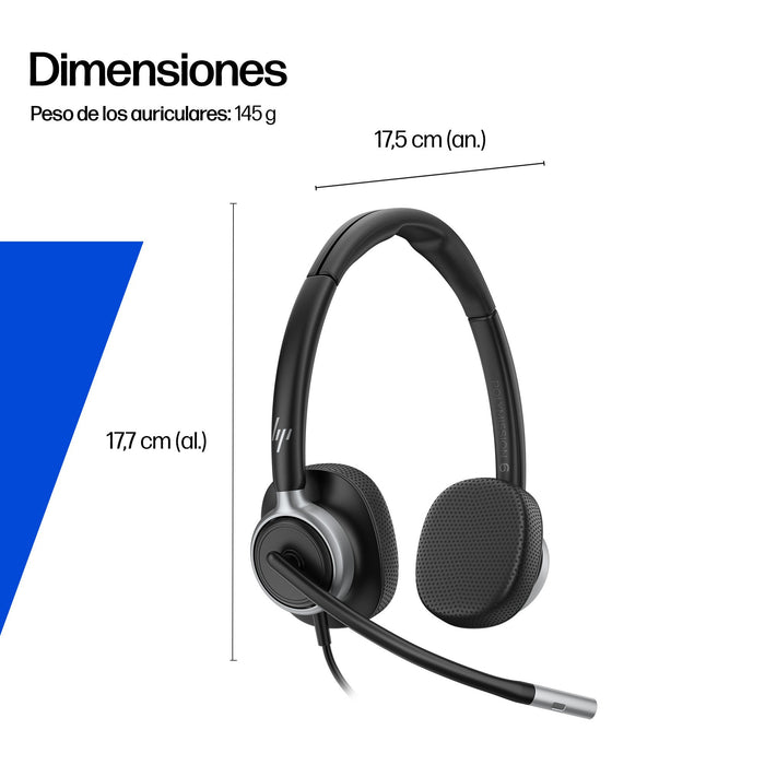 EAN 0199251820878 - HP Poly Mission 625 Stereo USB Wired Headset Alámbrico Diadema Business/Everyday USB Tipo C Negro imagen 5