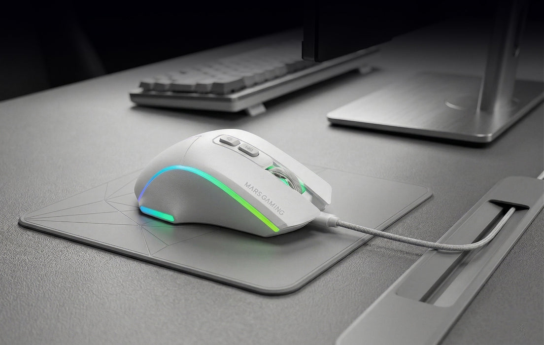 Mouse Mars Gaming Wireless Y Bluetooth Mmw-Vector Tri-Mode 2.4g Ghz Bt 5.4 Usb-C 7 Botones 12000 Dpi