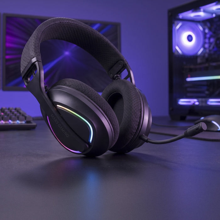 EAN 8435693114178 - Mars Gaming MHWQUASAR auricular y casco Auriculares Inalámbrico Diadema Juego USB Type-C / USB Type-A Blu imagen 2