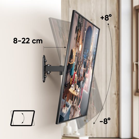 Tv Set Acc Wall Mount /10-35"/Black R2-B Onkron