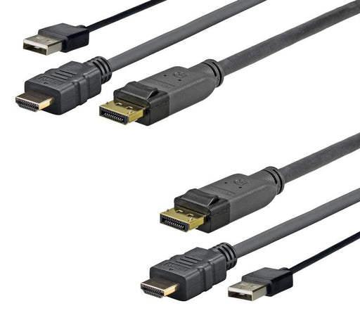 EAN 5712505903476 - Vivolink PROHDMIUSBDP2 adaptador de cable de vídeo 2 m DisplayPort HDMI + USB Negro imagen 1