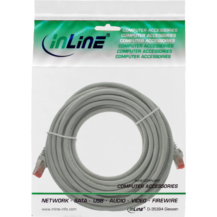 Cable De Red Inline S/Ftp Pimf Cat.6 250mhz Cobre Libre De Halógenos Gris 20m