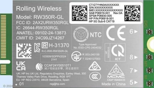 EAN 198990490243 - HP 5G Sub-6 WWAN tarjeta y adaptador de interfaz Interno imagen 1