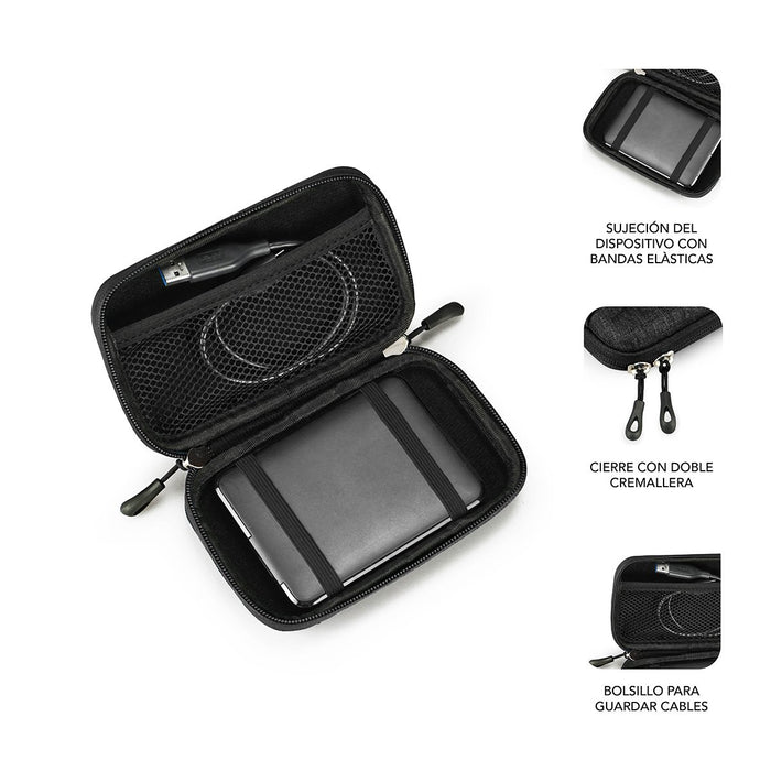 EAN 8436586741303 - SUBBLIM SUB-HDD-HBC001 funda para disco duro externo Funda de protección ABS sintéticos, Poliuretano Negr imagen 2