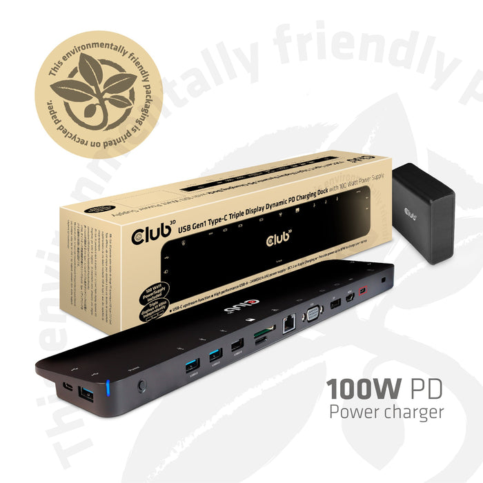 EAN 0841615101849 - CLUB3D CSV-1564W100 base para portátil y replicador de puertos Acoplamiento USB 3.2 Gen 1 (3.1 Gen 1) Typ imagen 1