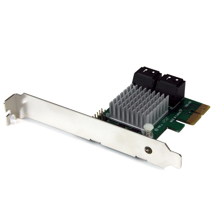 Startech.Com Tarjeta Adaptador Controladora Pci Express Pci-E Sata 3 Iii 6gbps Raid 4 Puertos Internos Con Almacenamiento Hyperduo Controlador De Almacenamiento (Raid) 4 Canal Sata 6gb/S Perfil Bajo Raid 0 1 10 Jbod Pcie 2.0 X2 Para P/N: