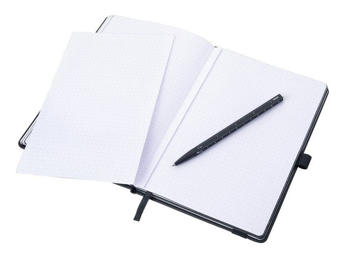 Troika Bloc De Notas Black Slimpad A5 Dunkelblauer Stift