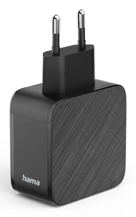 Cargador De Pared Hama  - Potencia 65w - 2x Usb-C - Usb-A - Power Delivery - Qualcomm - Negro