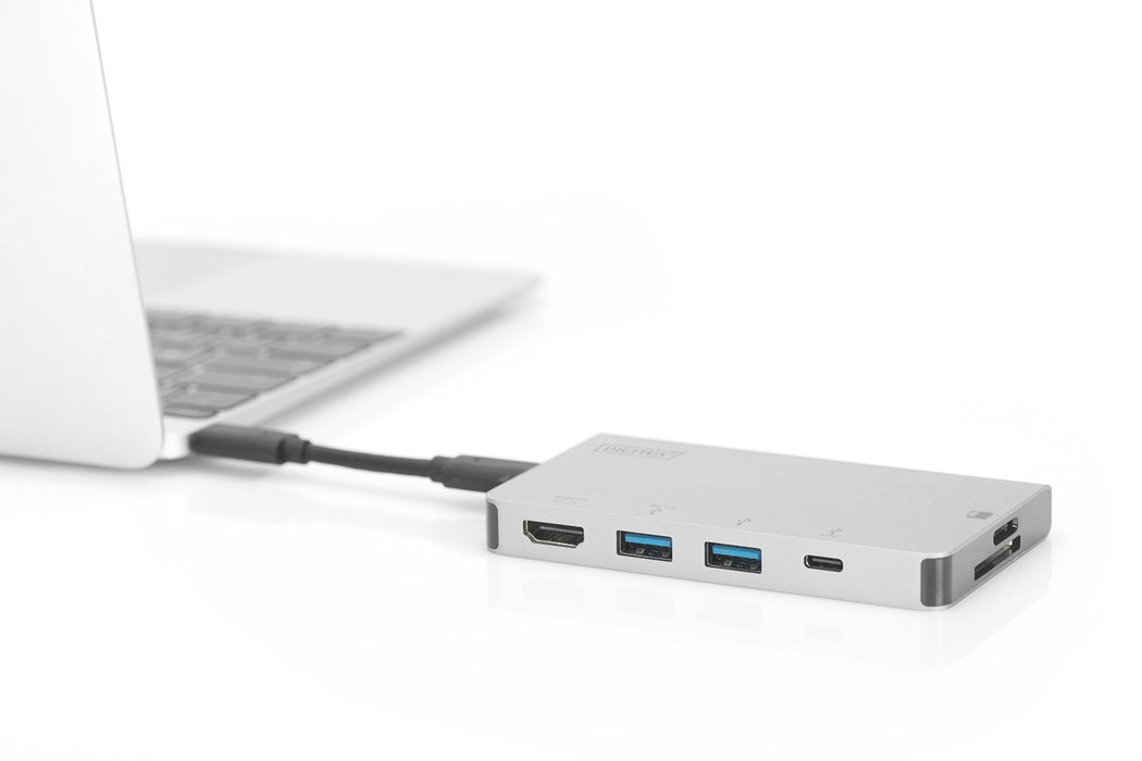 EAN 4016032450481 - Digitus DA-70867 base para portátil y replicador de puertos USB 3.2 Gen 1 (3.1 Gen 1) Type-C Plata imagen 7