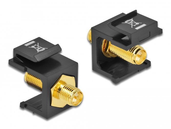 Keystone Modul Rp-Sma Buchse > Rp-Sma Buchse Schwarz