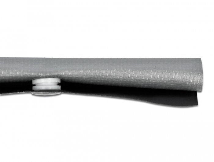 Delock Cableschutzschlauch Mit Knopfverschluss Hitzebeständig 2 M X 30 Mm Grau   Schwarz
