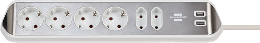 EAN 4007123672837 - Brennenstuhl 1153590620 base múltiple 2 m 6 salidas AC Interior Plata, Blanco imagen 1
