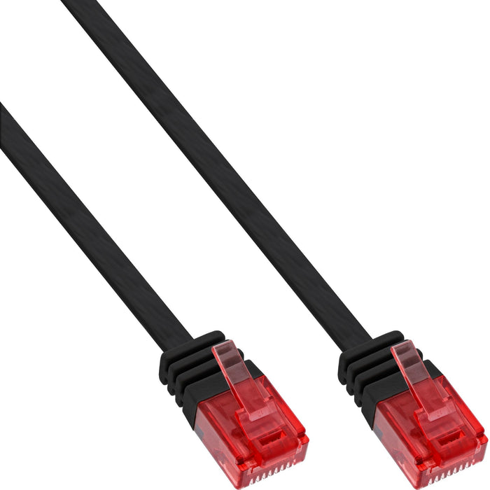 Inline Flat Ultraslim Cable De Red U/Utp Cat.6 Gigabit Ready Negro 1m