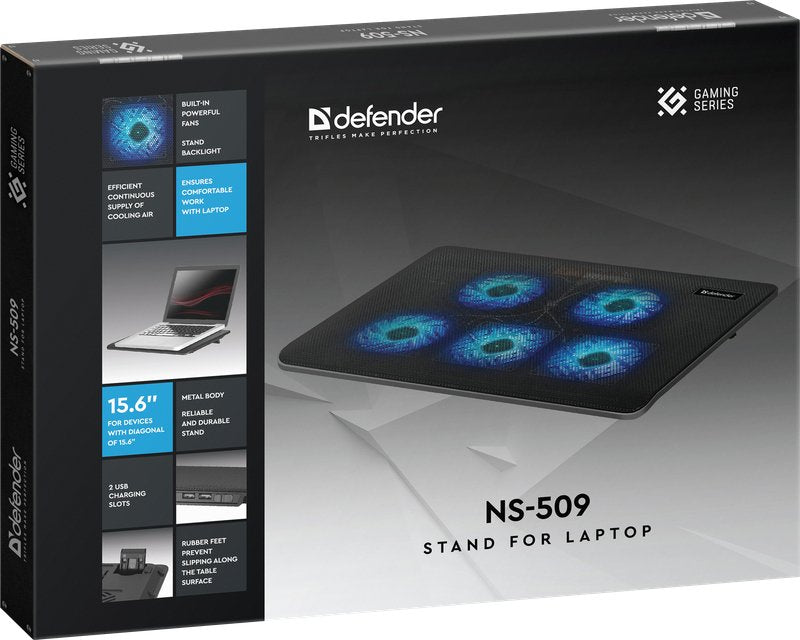 EAN 4714033295093 - Defender NS-509 almohadilla fría 39,6 cm (15.6") 1100 RPM Negro imagen 3