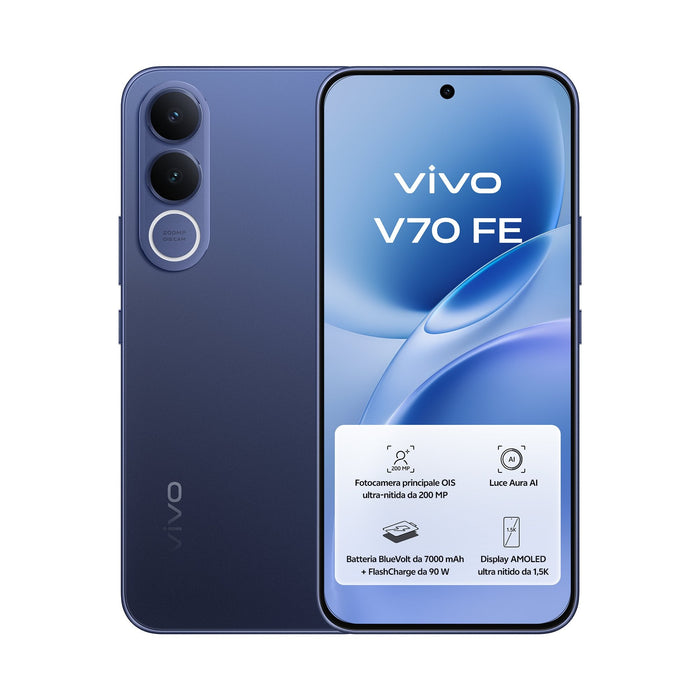 Smartphone Vivo V70 Fe 8gb 256gb 6.83' 5g Azul Incluye Cargador + Auriculares