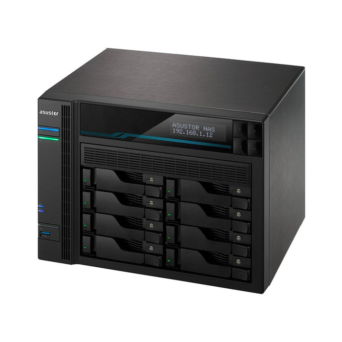 Servidor Nas Asustor As6510t 10 Bahias Atom C3538 Quad Core Denverton 2.1ghz 8gb 2x2.5gbe  2x10gbe Raid 0,1 Jbod Sata6gb Usb 3.0