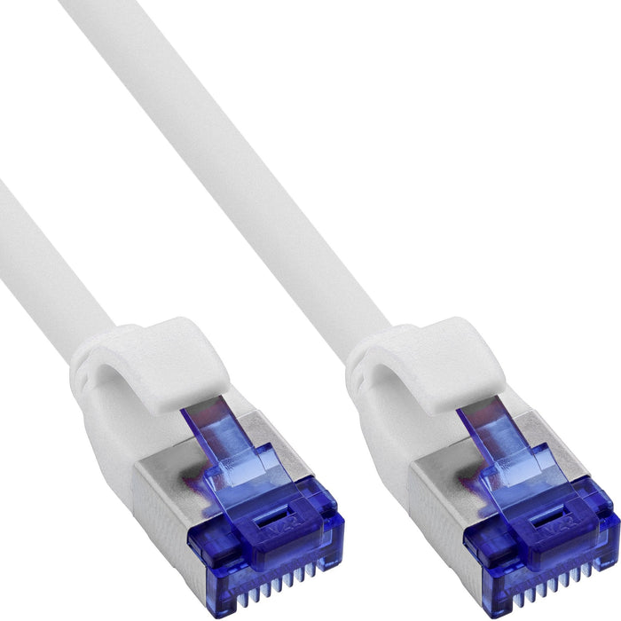 Inline® Cable De Red Slim, Cat.6a, S/Ftp, Tpe (Lszh) Flexible, Poe, White, 3m
