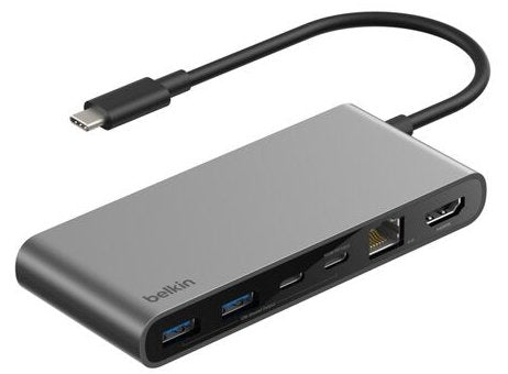 EAN 745883924394 - Belkin INC024HQSGY hub de interfaz USB Tipo C 10000 Mbit/s Gris imagen 1