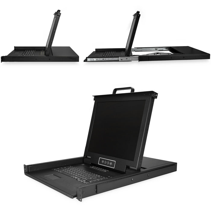 EAN 0065030872546 - StarTech.com RKCONS1716K consola de rack 43,2 cm (17") 1280 x 1024 Pixeles Acero Negro imagen 2