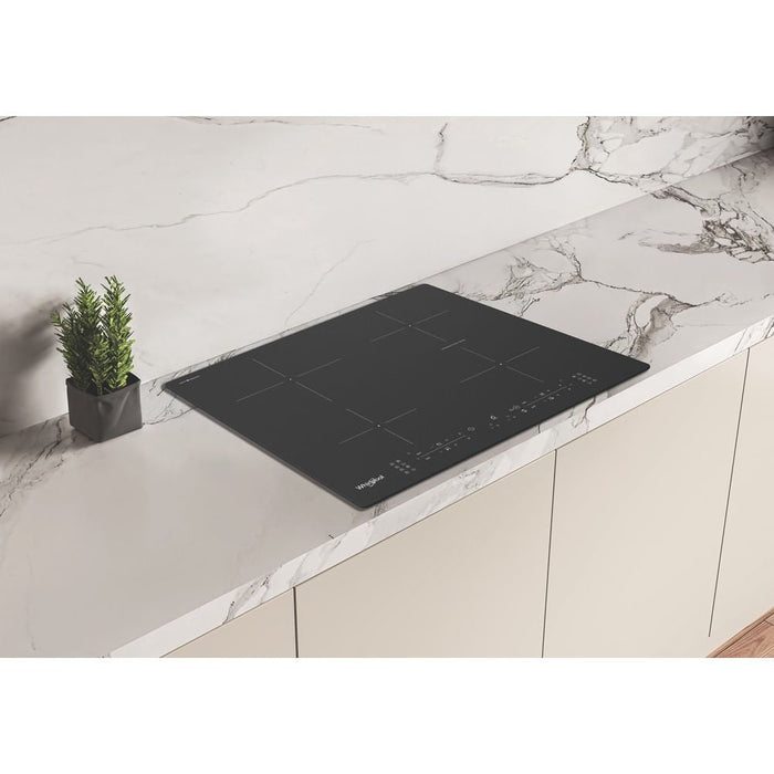 Whirlpool Wb B8360 Ne Bm Hob, Glass Ceramic, Induction, Built-In, 4 Cooking Zones, Width 59 Cm, Black