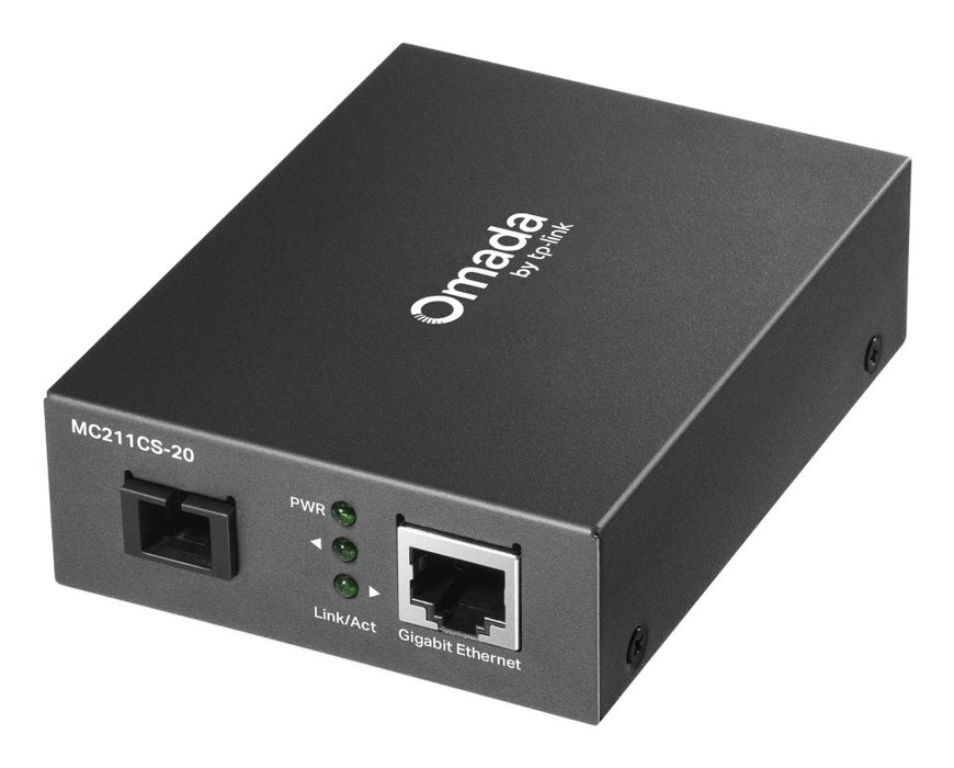 EAN 1210002601085 - TP-Link Omada MC211CS-20 convertidor de medio 1000 Mbit/s 1310 nm Monomodo Negro imagen 1