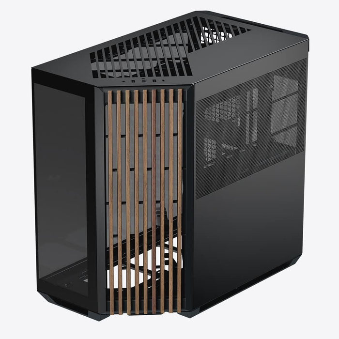EAN 4711099479559 - APNX V1-W-BK-v1 Midi Tower Negro, Madera imagen 1