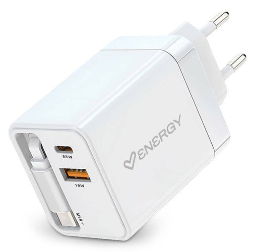 EAN 8432426500895 - Energy Sistem Retractable Charger Universal Blanco Corriente alterna Interior imagen 2