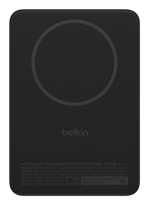Belkin Boostcharge Slim Magn.Pb 5000mah Qi2 Fold.Bl. Bpd011hqbk