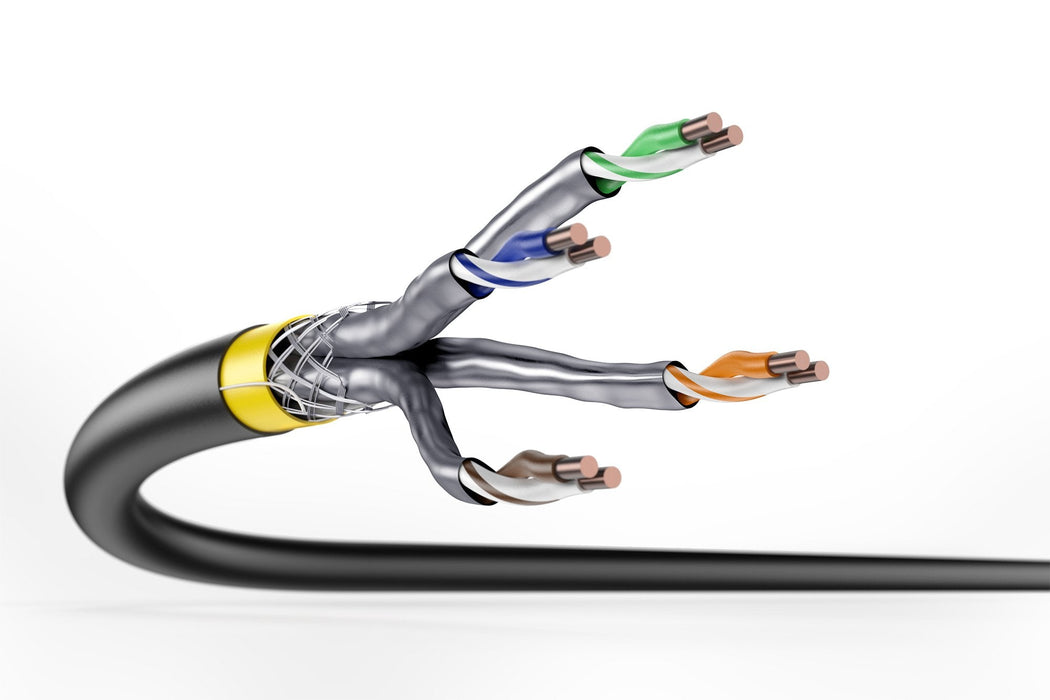 Bobina Cat 7a S-Ftp 1000m Exterior Negro,  Awg22/1,  Lszh, Dca, Pe, Poe, Poe+, 4ppoe Digitus