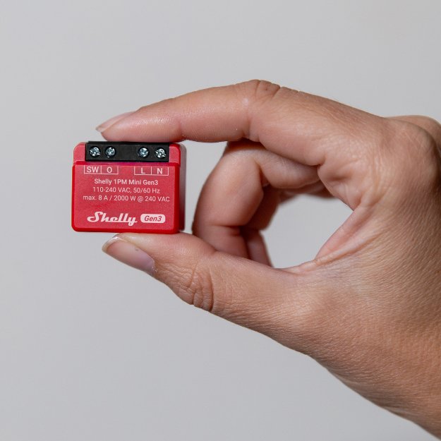 EAN 3800235261590 - Shelly 1PM Mini Gen3 Interruptor inteligente 1P Rojo imagen 2
