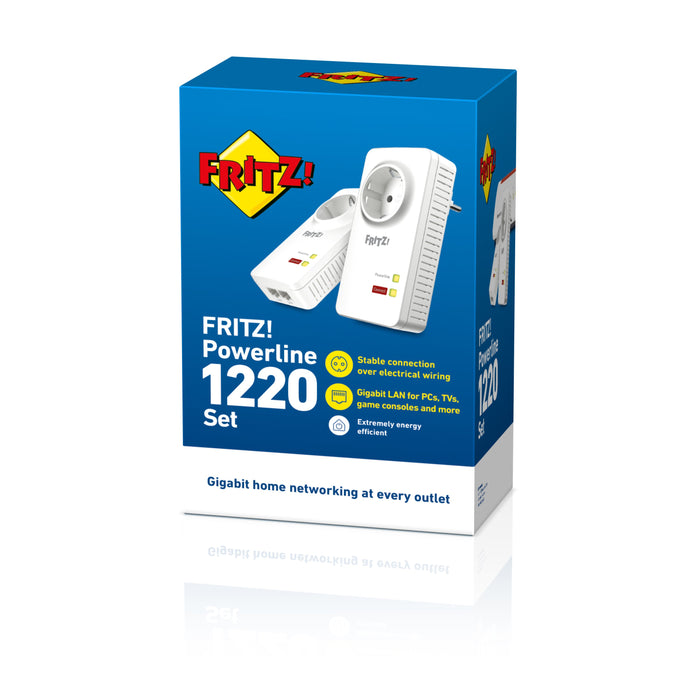 EAN 4023125027536 - Powerline FRITZ! 1220 Set INT 1200 Mbit/s Ethernet Blanco 2 pieza(s) imagen 3