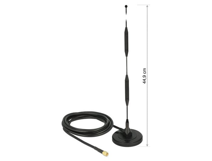Delock Antena Gsm Umts Lte Sma 3 Dbi Omni Starr Negro  3 M