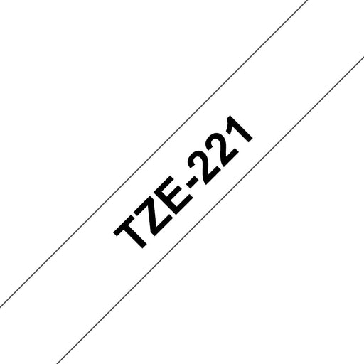 EAN 0012502625674 - Brother TZE-221 cinta para impresora de etiquetas Negro sobre blanco imagen 1