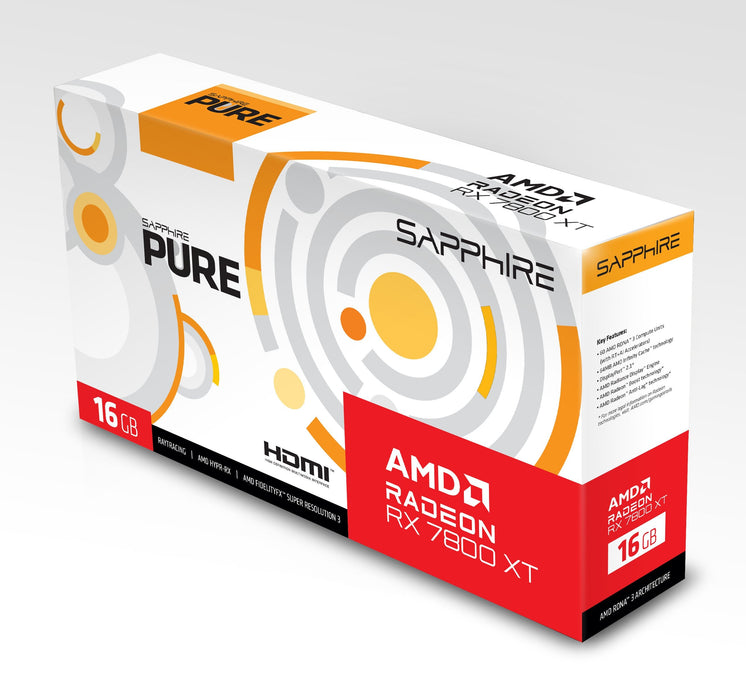 Zafiro Radeon Rx7800xt Gaming Oc 16gb Gddr6 Hdmi Dp