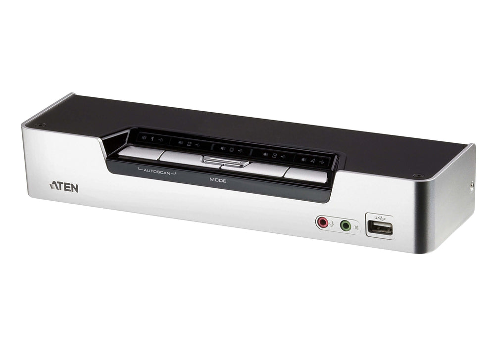 Switch Kvmp, Aten, 4 Faz, Cs1794, Hdmi, Usb 2.0, Audio