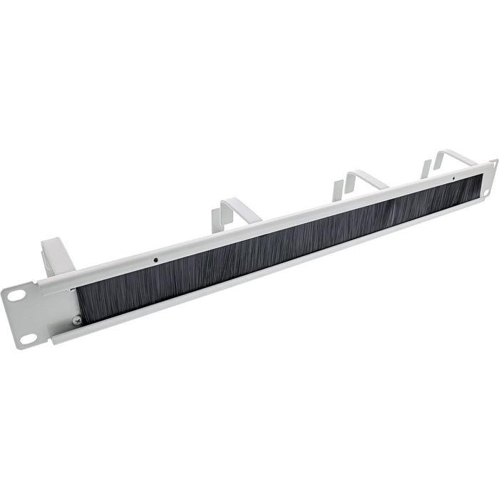 Placa Pasamuros Inline 19" Con Cepillo, 1u, Gris Ral 7035