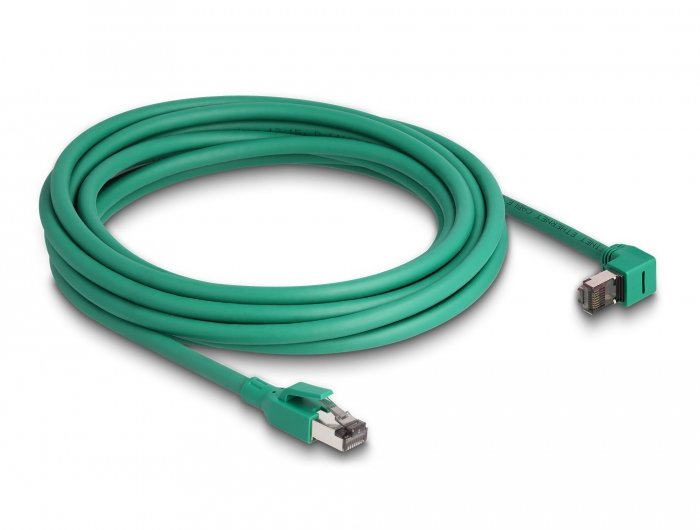 Delock Rj45 Netzwerkcable Profinet Sf Utp 90° Gewinkelt 5 M Grün