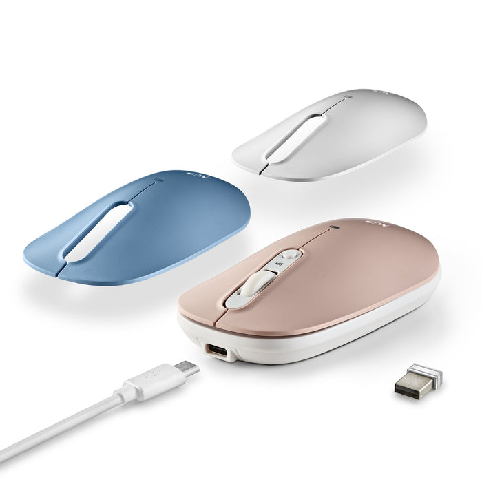 EAN 8435430623703 - NGS SHELL RB ratón Oficina Ambidextro RF Wireless + Bluetooth Óptico 1600 DPI imagen 4