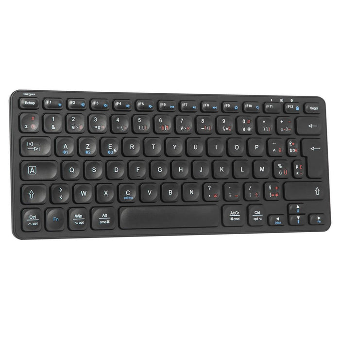 Targus Teclado Multidispositivo Compact Antimicrobiano Inalámbrico Bluetooth 5.1 Francés Negro