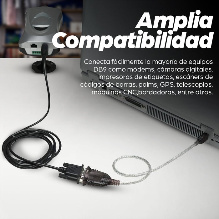 EAN 0766623205153 - Manhattan 205153 cable de serie Negro, Transparente 0,45 m USB A Serial/COM/RS232/DB9 imagen 5