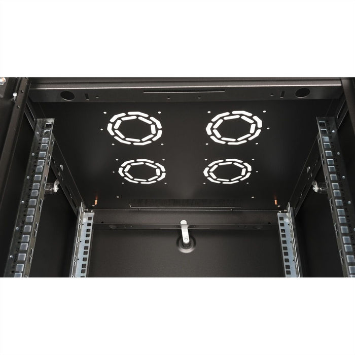 Roline 19-Zoll Netzwerkschrank Basic 42 He, 600x1000 Bxt Glastr Schwarz