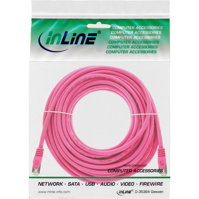 Cable De Red Inline Sf/Utp Cat.5e Rosa 20m
