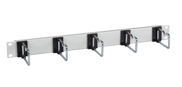 Panel De Gestión De Cables Efb De 19" Y 1u, 5 Soportes De Acero De 110 Mm, Panel Frontal Ral7035