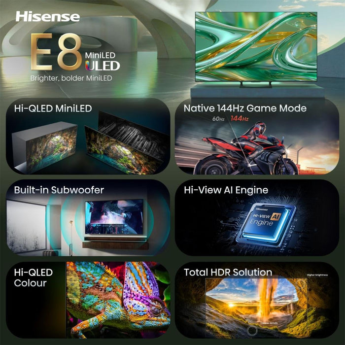 EAN 6942351434148 - Hisense 85E8S 2,16 m (85") 4K Ultra HD Smart TV Wifi Negro imagen 3