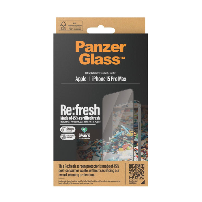 Protector De Pantalla Panzerglass Uwf Refresh With 45% Rec. Glas  Apple 1 Pieza(S)
